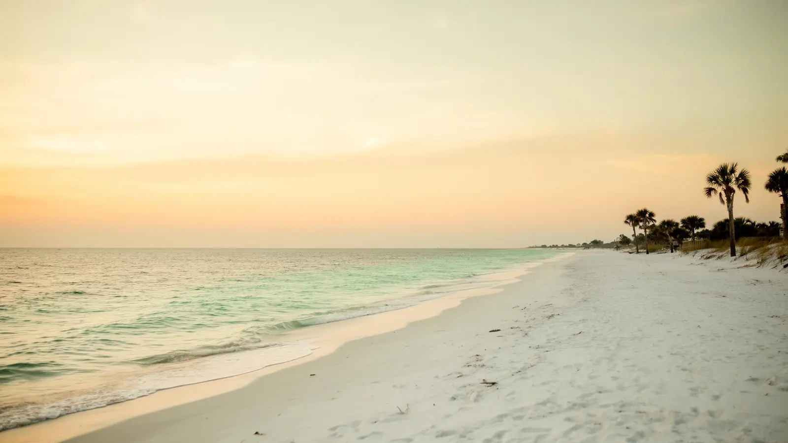 Sunset over the Mississippi Gulf Coast in Pass Christian