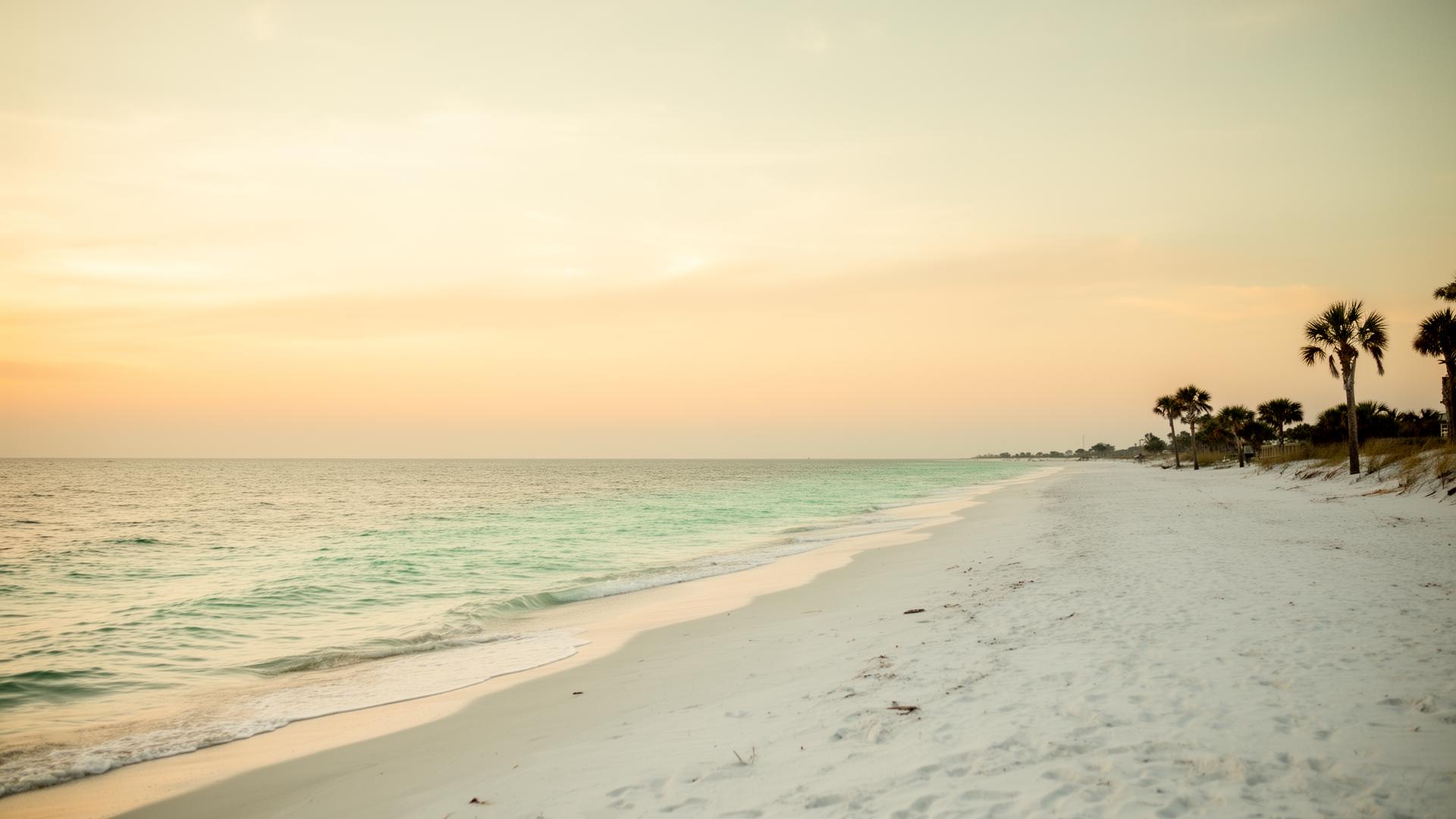 Sunset over the Mississippi Gulf Coast in Pass Christian